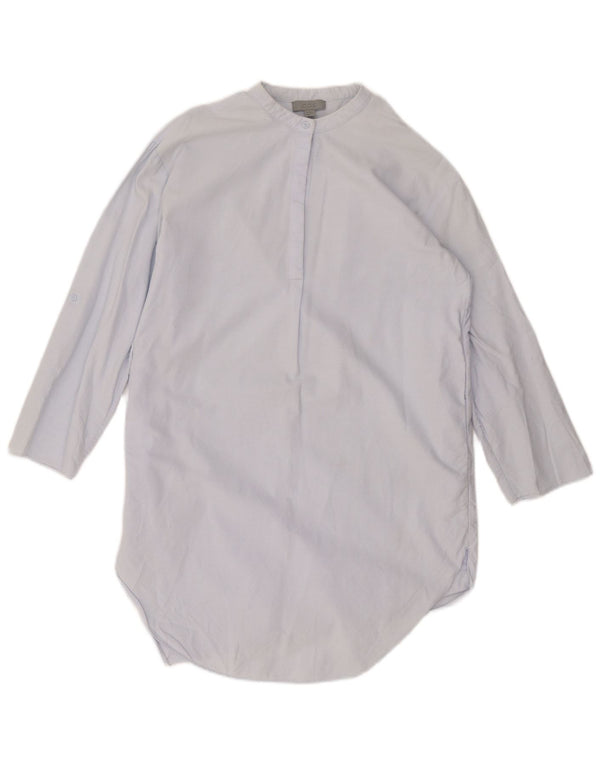 Vestido camisa feminino grande COS UK 6 XS algodão azul