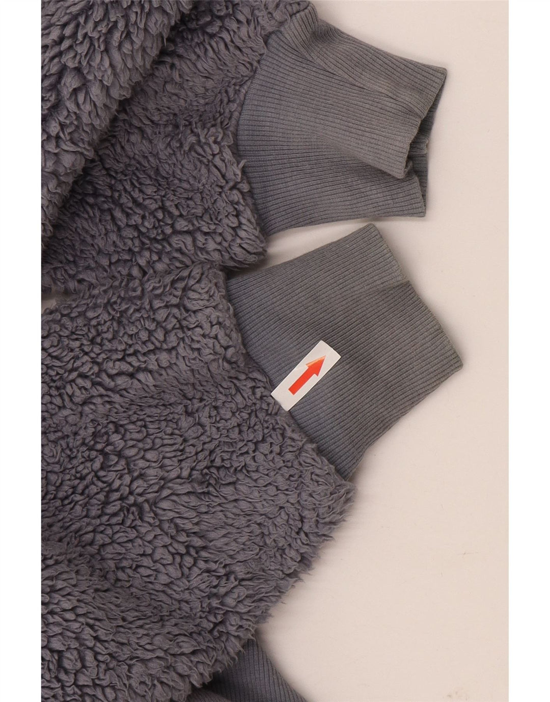 Jaqueta feminina de lã superdimensionada com capuz Topshop UK 6 XS poliéster cinza