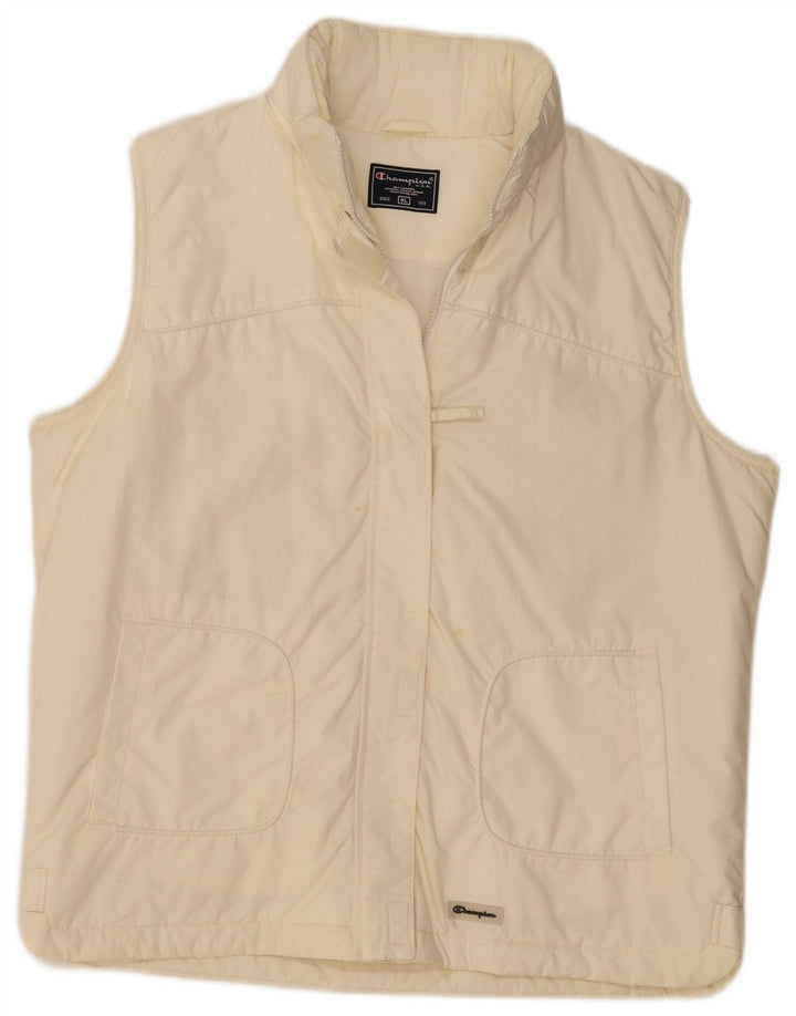 CHAMPION Womens Gilet UK 18 XL Off White Poliamida