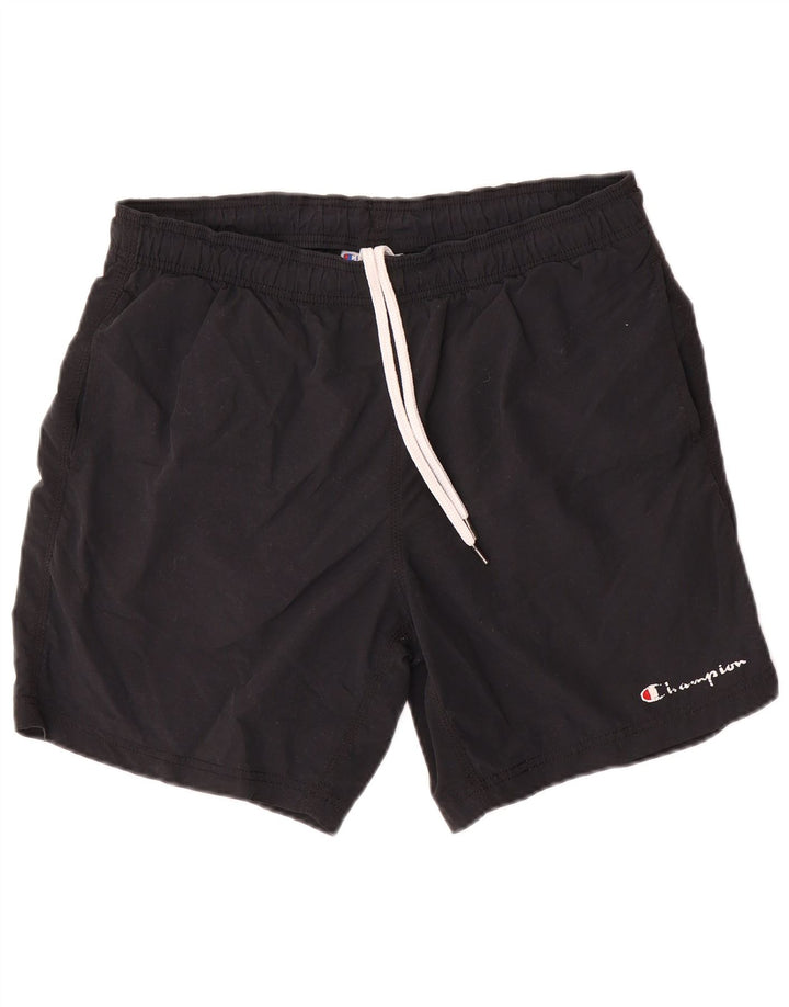 Shorts esportivos masculinos Champion médio preto