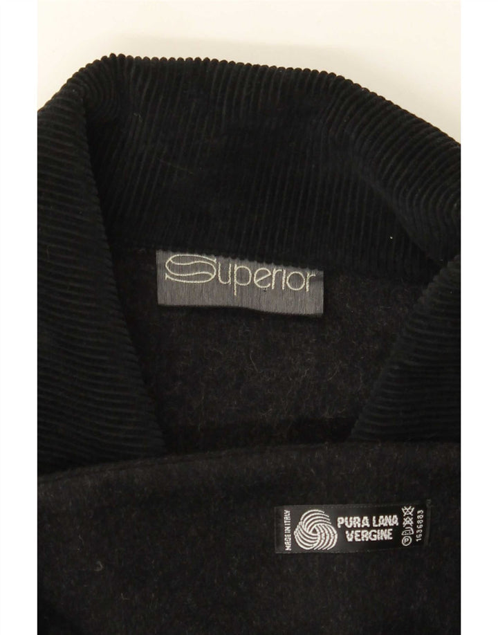Casaco Poncho Feminino Superior Tamanho Único Lã Colourblock Cinza