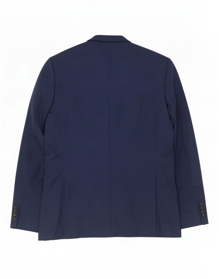 Jaqueta blazer masculina sob medida de 2 botões Marks & Spencer Reino Unido 42 grande azul marinho