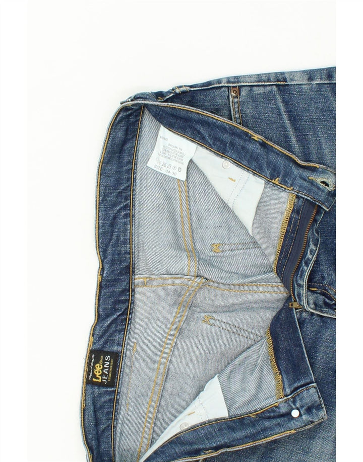 Jeans retos femininos LEE W34 L30 algodão azul