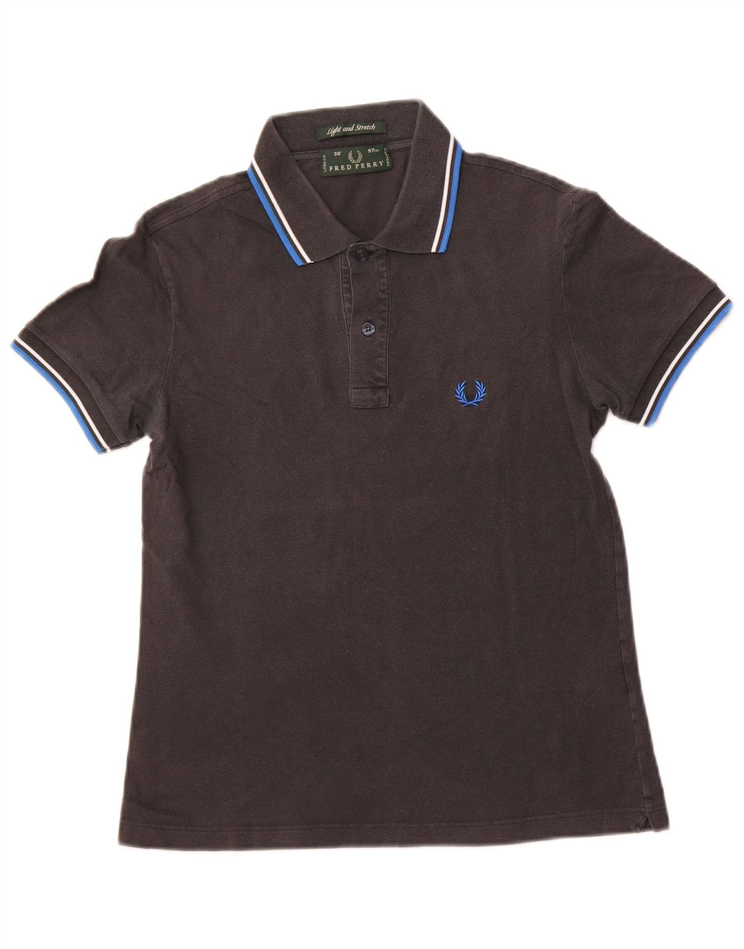 Camisa pólo masculina FRED PERRY pequena de algodão preto
