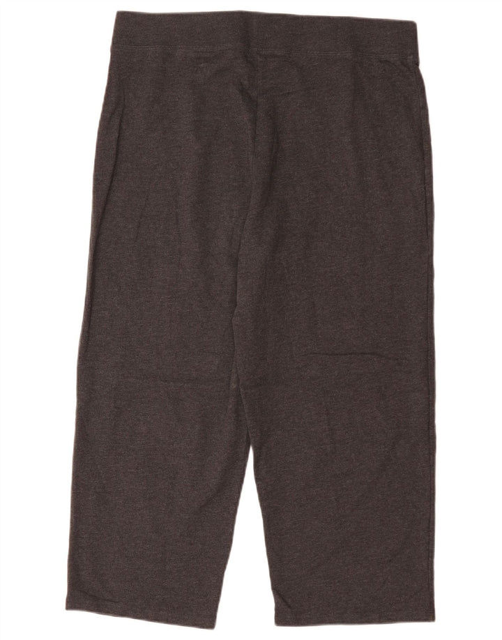 Leggings capri femininos MARKS & SPENCER Reino Unido 14 grande algodão cinza