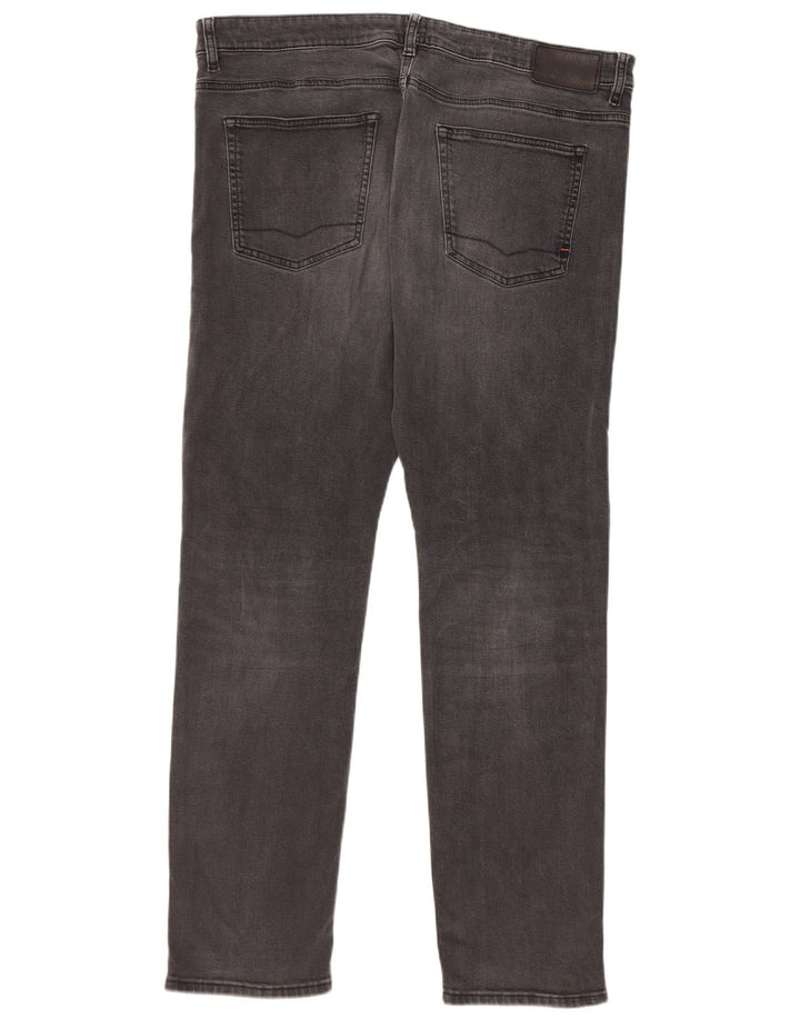 Hugo Boss Masculino Delaware Slim Jeans W38 L34 Cinza Algodão