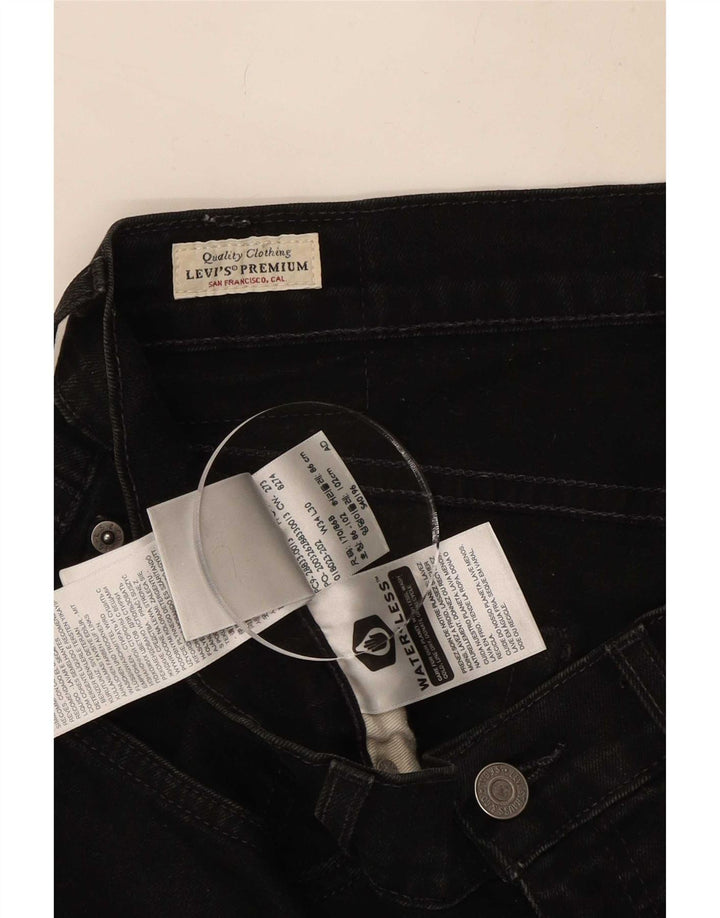 Levi's Mens Slim Jeans W34 L30 Algodão Preto