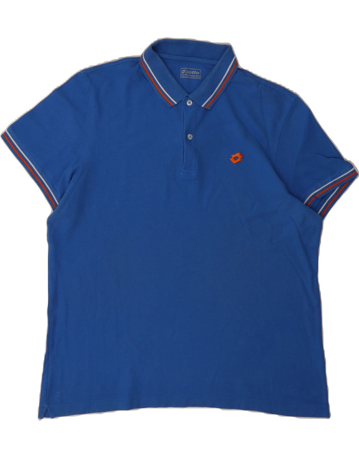 LOTTO Mens Polo Shirt 2XL Blue Vintage Lotto and Second-Hand Lotto from Messina Hembry 