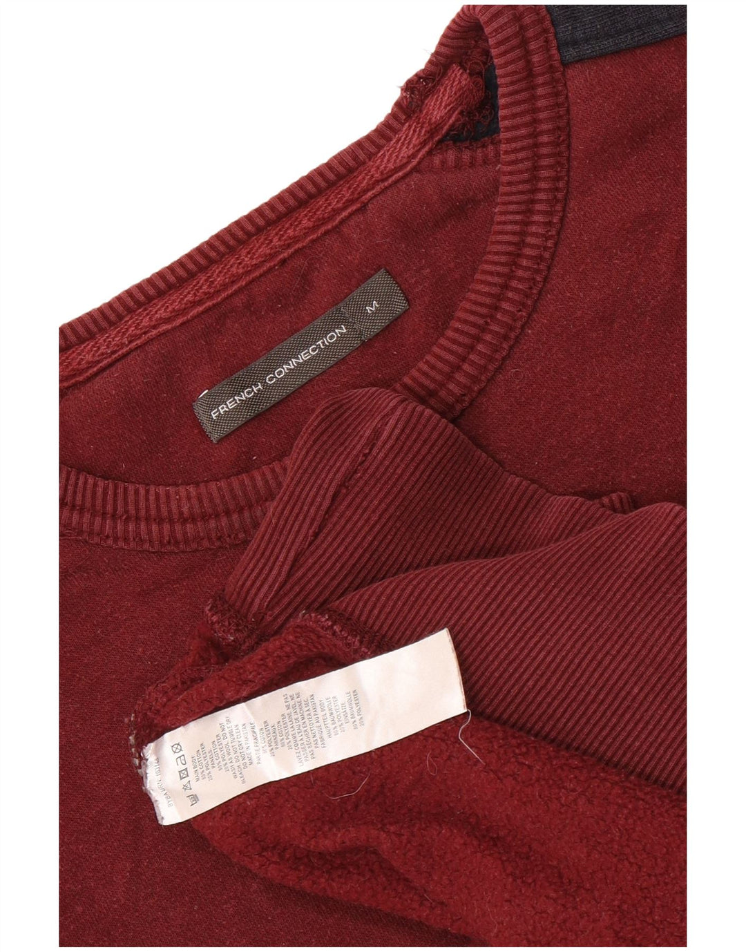 Moletom masculino French Connection Jumper médio marrom colorblock algodão