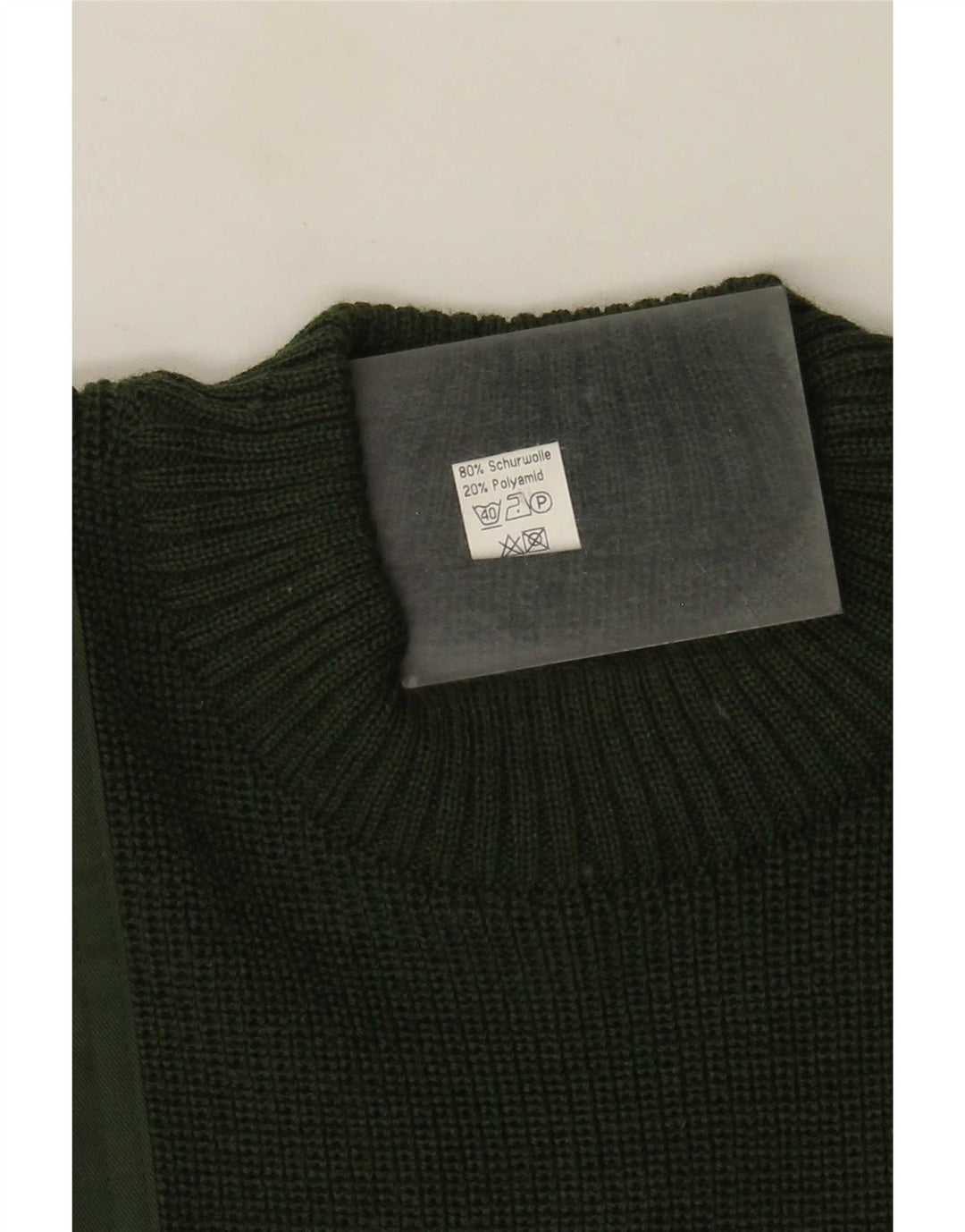Suéter masculino Halfen com gola redonda IT 48 lã colorblock verde médio