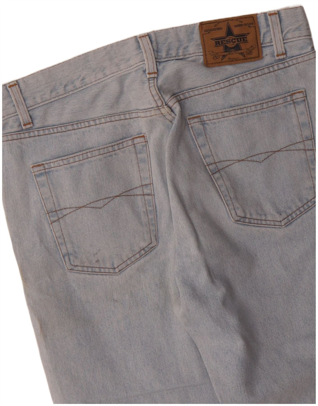 Jeans retos femininos de cintura alta VINTAGE W31 L30 algodão azul