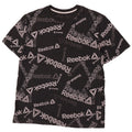 Reebok Mens Graphic T-Shirt Top Grande Algodão Preto