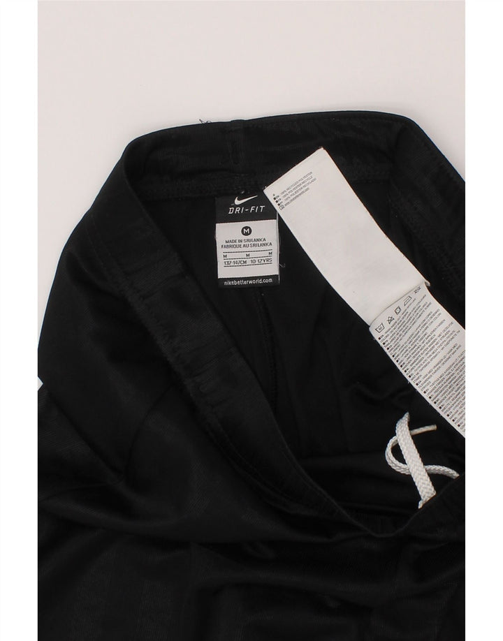 Shorts esportivos Nike Boys Dri Fit 10-11 anos médio preto listrado poliéster