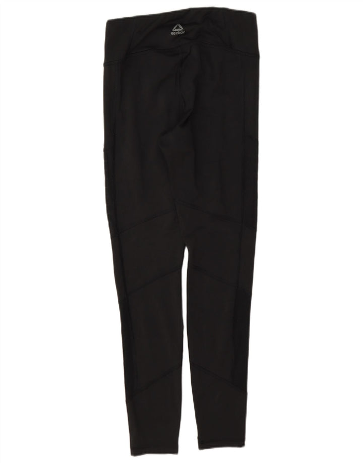Leggings Reebok Mulher UK 8/10 Pequeno Poliéster Preto