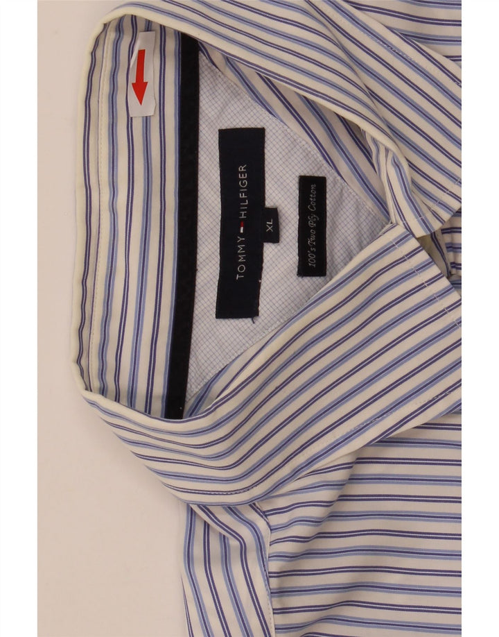Camisa masculina Tommy Hilfiger XL listrada azul algodão