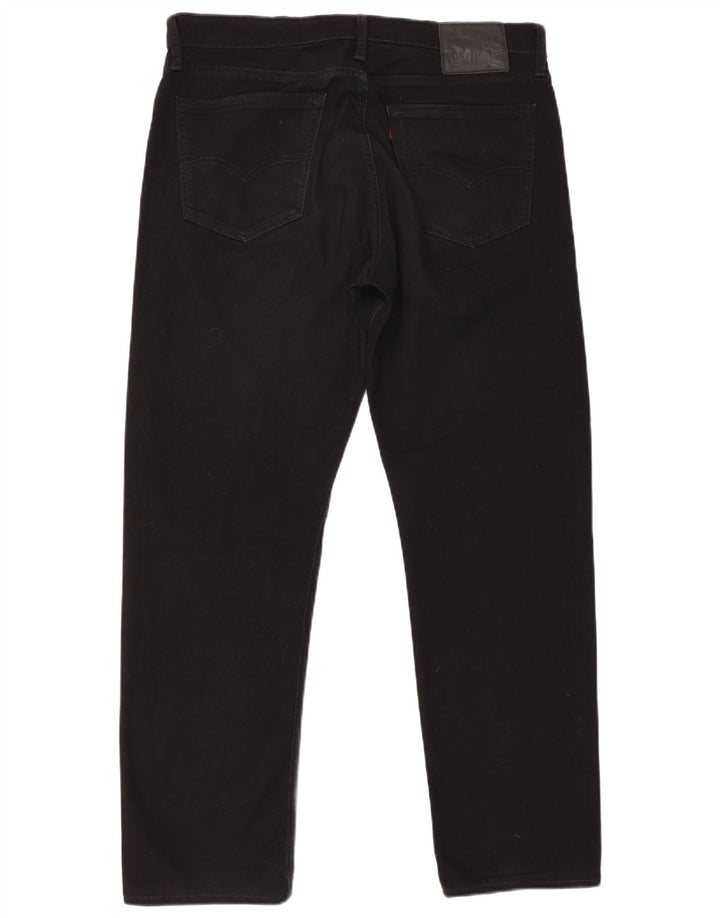 LEVI'S Masculino 504 Straight Jeans W36 L32 Algodão Preto