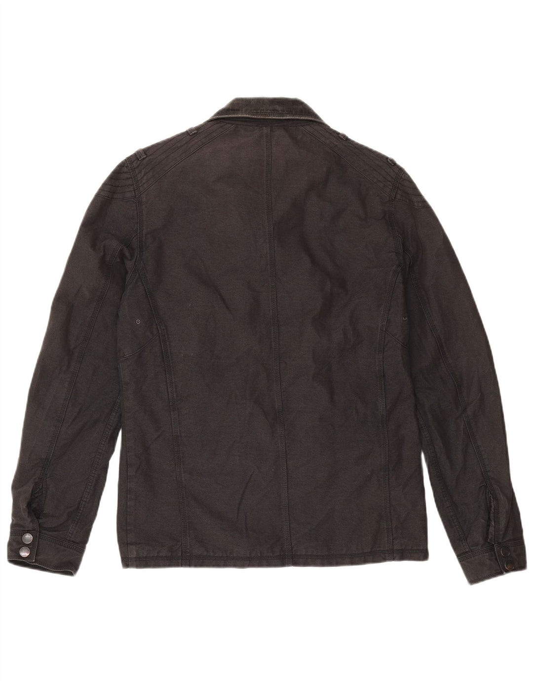 Jaqueta utilitária masculina Ted Baker tamanho 3 viscose cinza médio