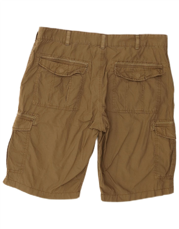 Shorts cargo masculino Napapijri W36 grande algodão cáqui