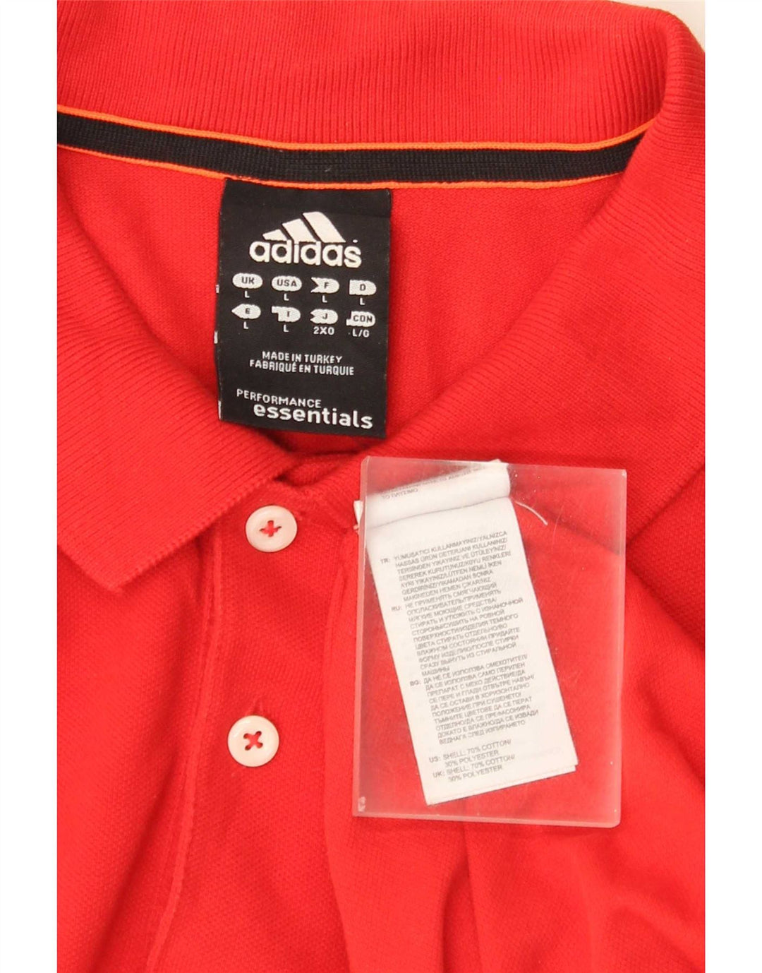 Adidas Mens Climalite Polo Grande Algodão Vermelho