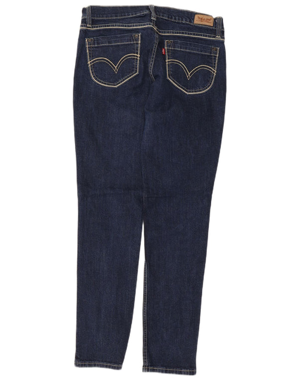 Calça jeans feminina Levi's 524 Super Low Skinny W31 L32 azul marinho algodão