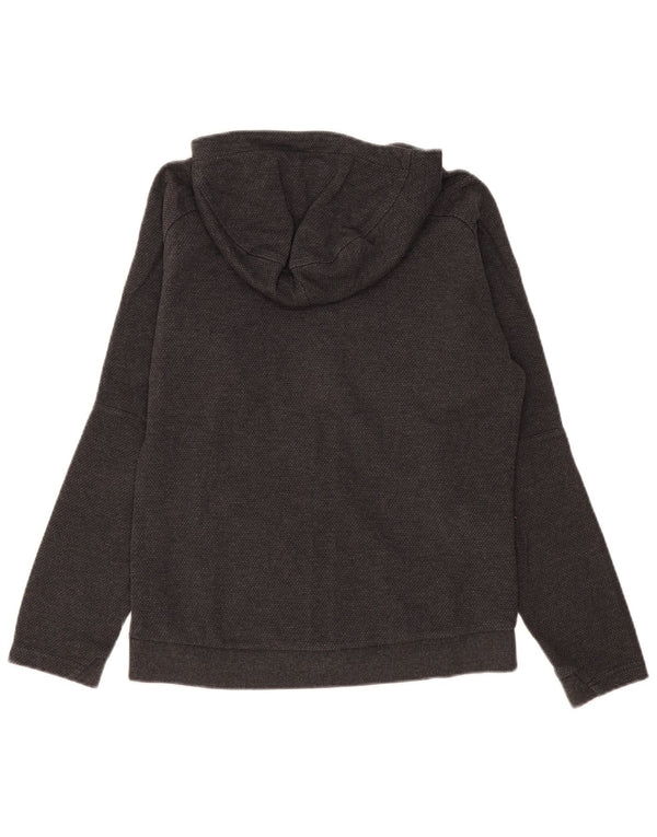 Suéter feminino Puma Italia Graphic Zip com capuz Reino Unido 12 algodão cinza médio