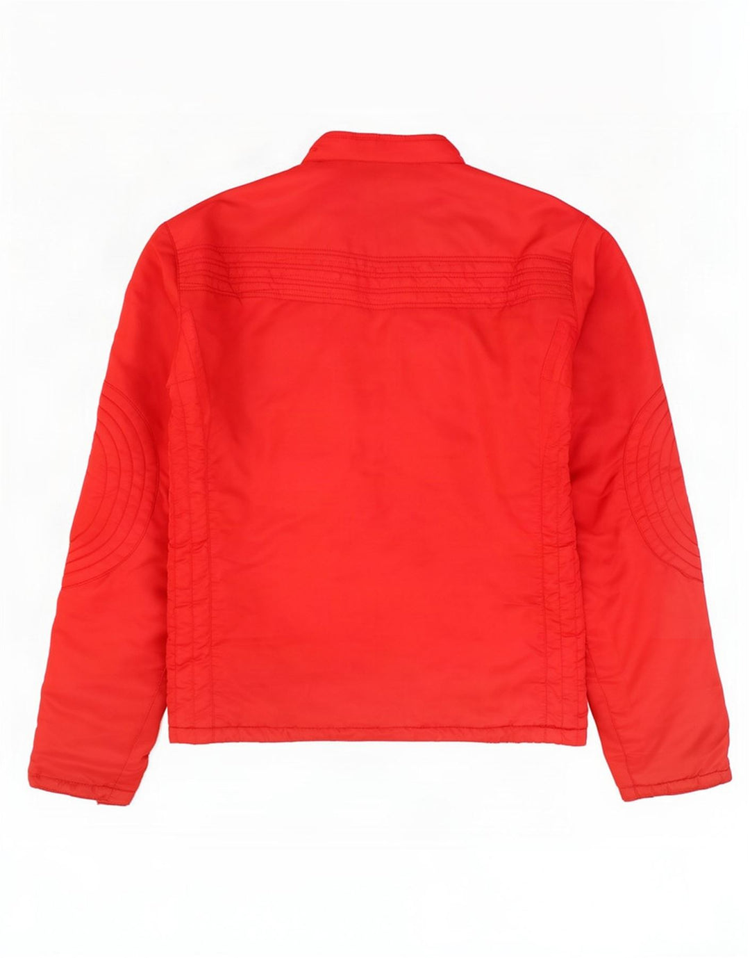 Jaqueta bomber masculina vintage UK 36 poliéster vermelho pequeno Colourblock