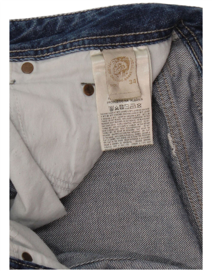 Jeans retos masculinos Diesel W34 L32 algodão azul