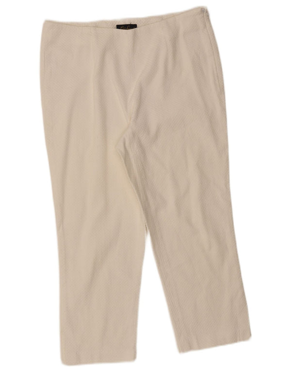 Calça capri feminina Luisa Spagnoli IT 44 médio W30 L21 algodão branco