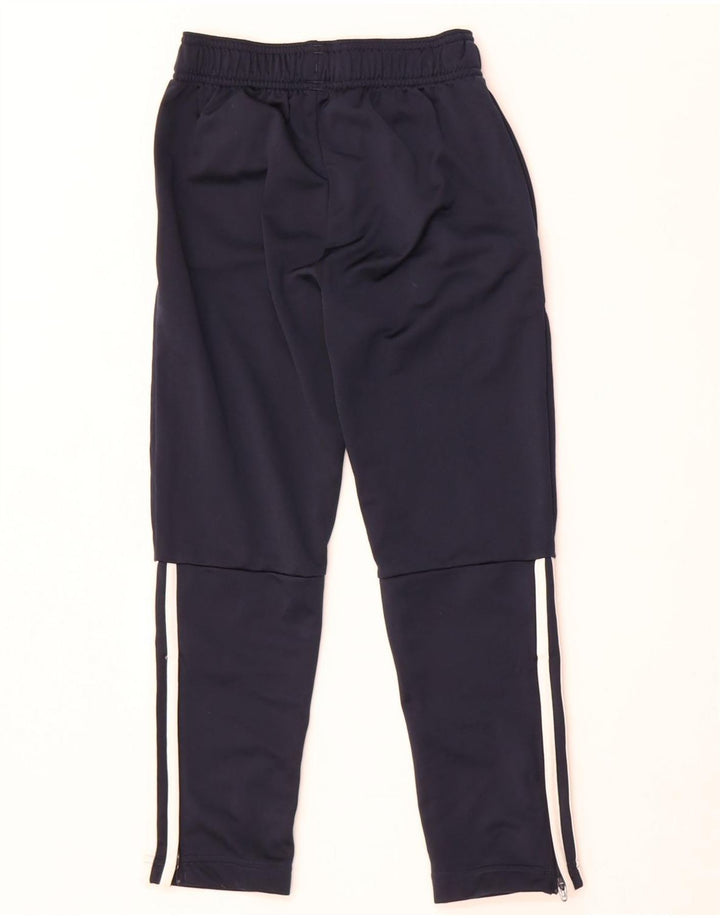 Calças de treino Adidas meninos 7-8 anos azul marinho poliéster