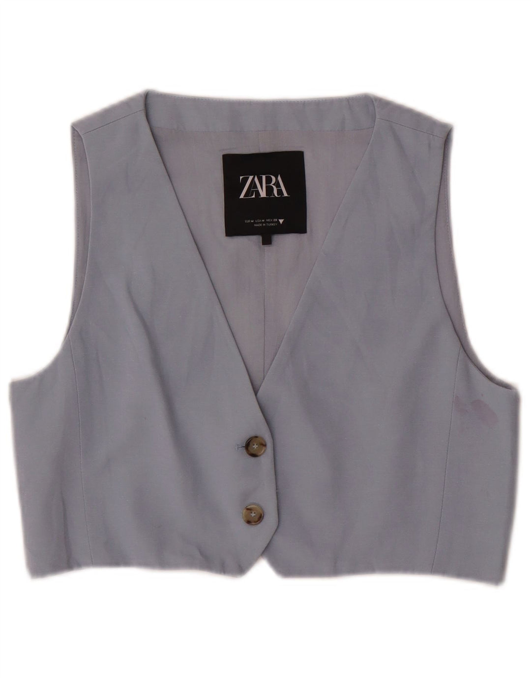 Colete feminino Zara UK 12 azul médio