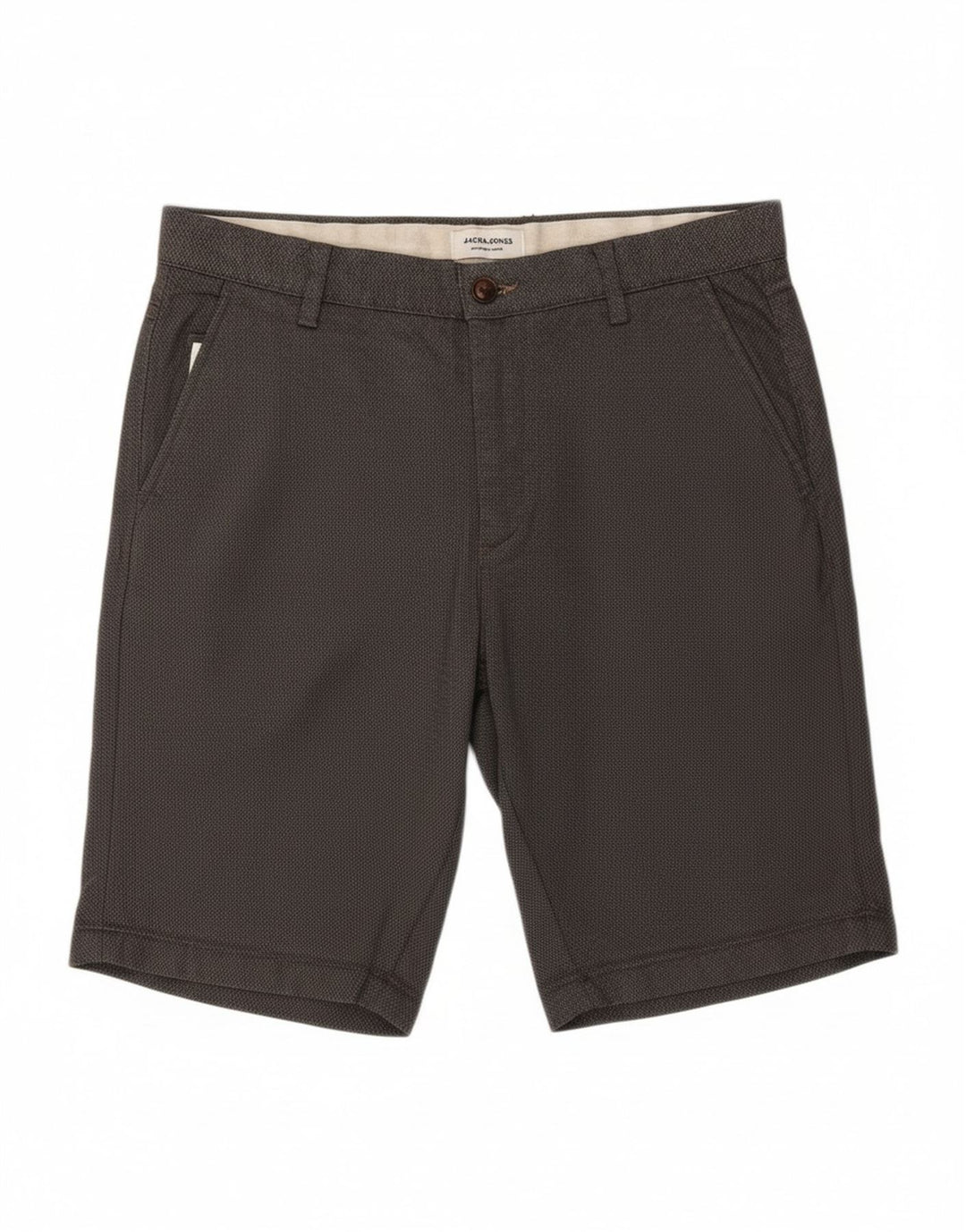 JACK & JONES Mens Chino Shorts Médio W32 Algodão Cinza