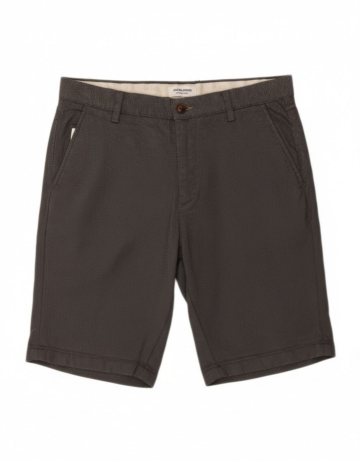 JACK & JONES Mens Chino Shorts Médio W32 Algodão Cinza