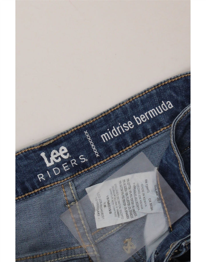 Bermuda jeans feminina LEE Riders cintura média US 10 grande W30 azul