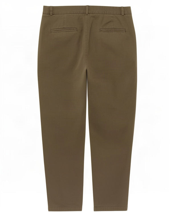 Calça Chino Cônica Feminina Marks & Spencer Reino Unido 18 XL W38 L28 Algodão Cáqui