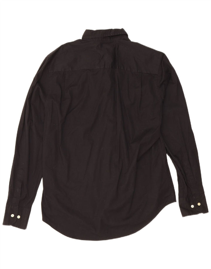 Tommy Hilfiger Mens Custom Fit Camisa Médio Algodão Preto