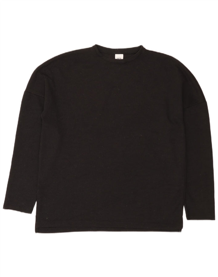 Zara Suéter masculino com gola redonda pequeno preto