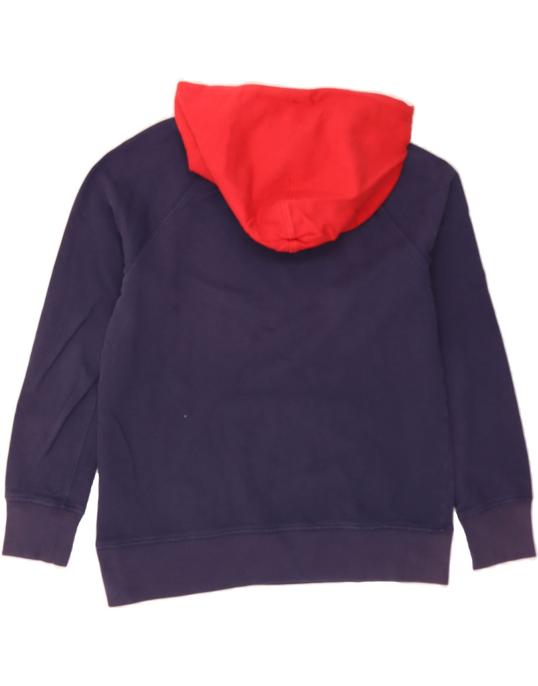 LEVI'S Womens Oversized Hoodie Jumper UK 6 XS Navy Blue Colourblock Vintage Levi's and Second-Hand Levi's from Messina Hembry 