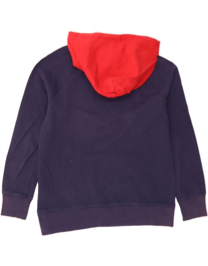 LEVI'S Womens Oversized Hoodie Jumper UK 6 XS Navy Blue Colourblock Vintage Levi's and Second-Hand Levi's from Messina Hembry 