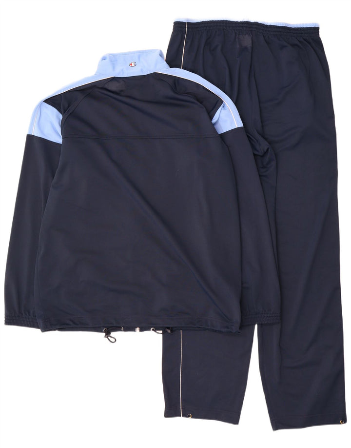 Fato de treino completo masculino Champion grande bloco colorido azul marinho