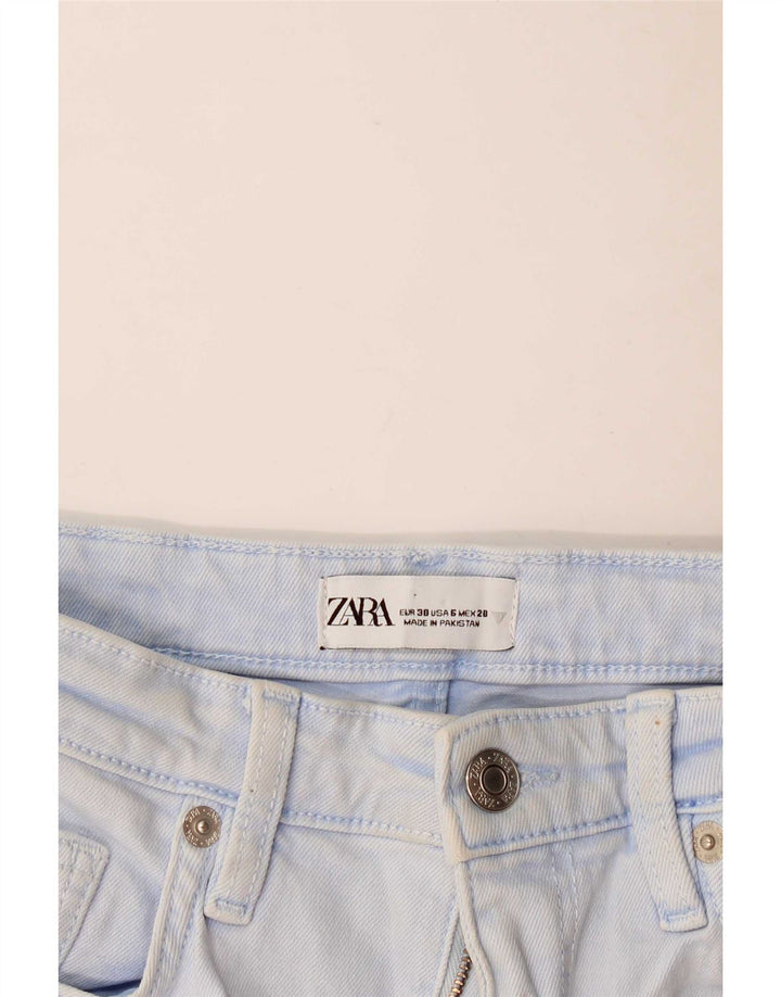 Calça jeans reta feminina Zara EU 38 pequena W28 L26 azul