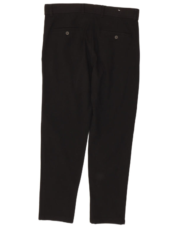 Zara Mens Slim Chino Calças EU 40 Médio W31 L29 Poliéster Preto