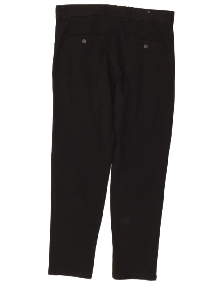 Zara Mens Slim Chino Calças EU 40 Médio W31 L29 Poliéster Preto