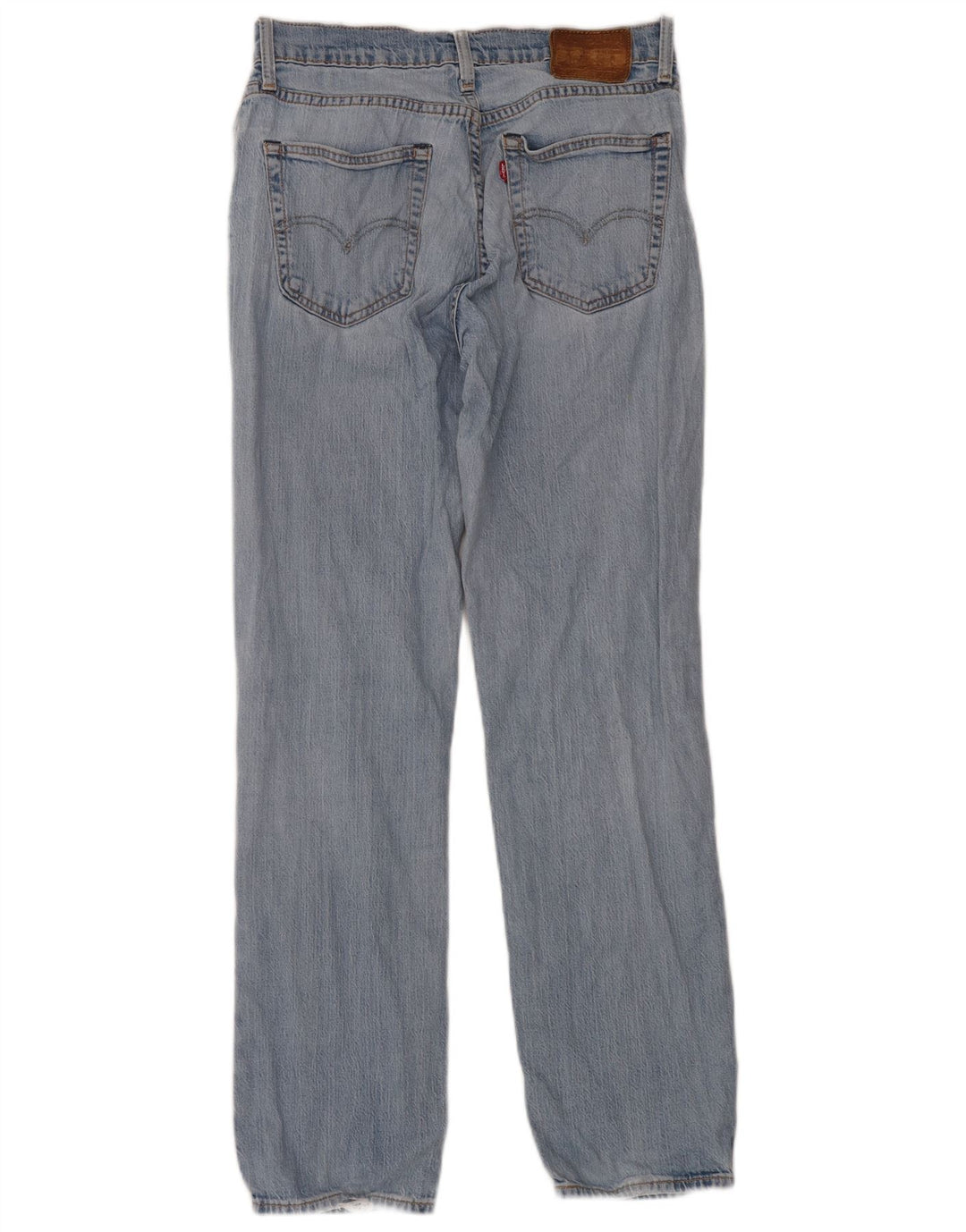 Calça jeans reta masculina Levi's desgastada W32 L32 azul algodão