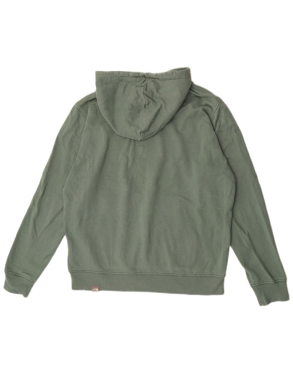 Suéter com capuz gráfico masculino The North Face grande algodão verde