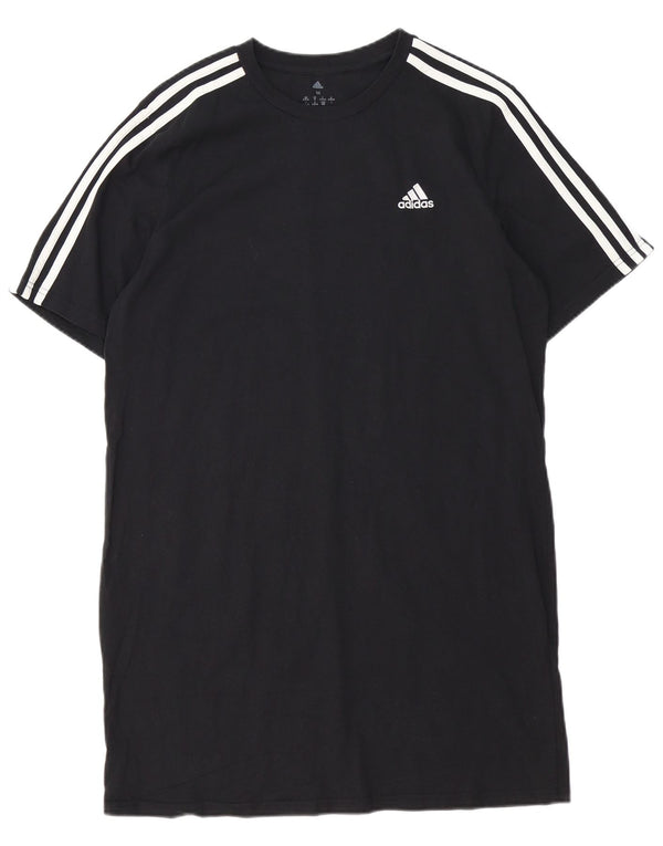 Adidas Camiseta Feminina Vestido UK 12/14 Médio Algodão Preto
