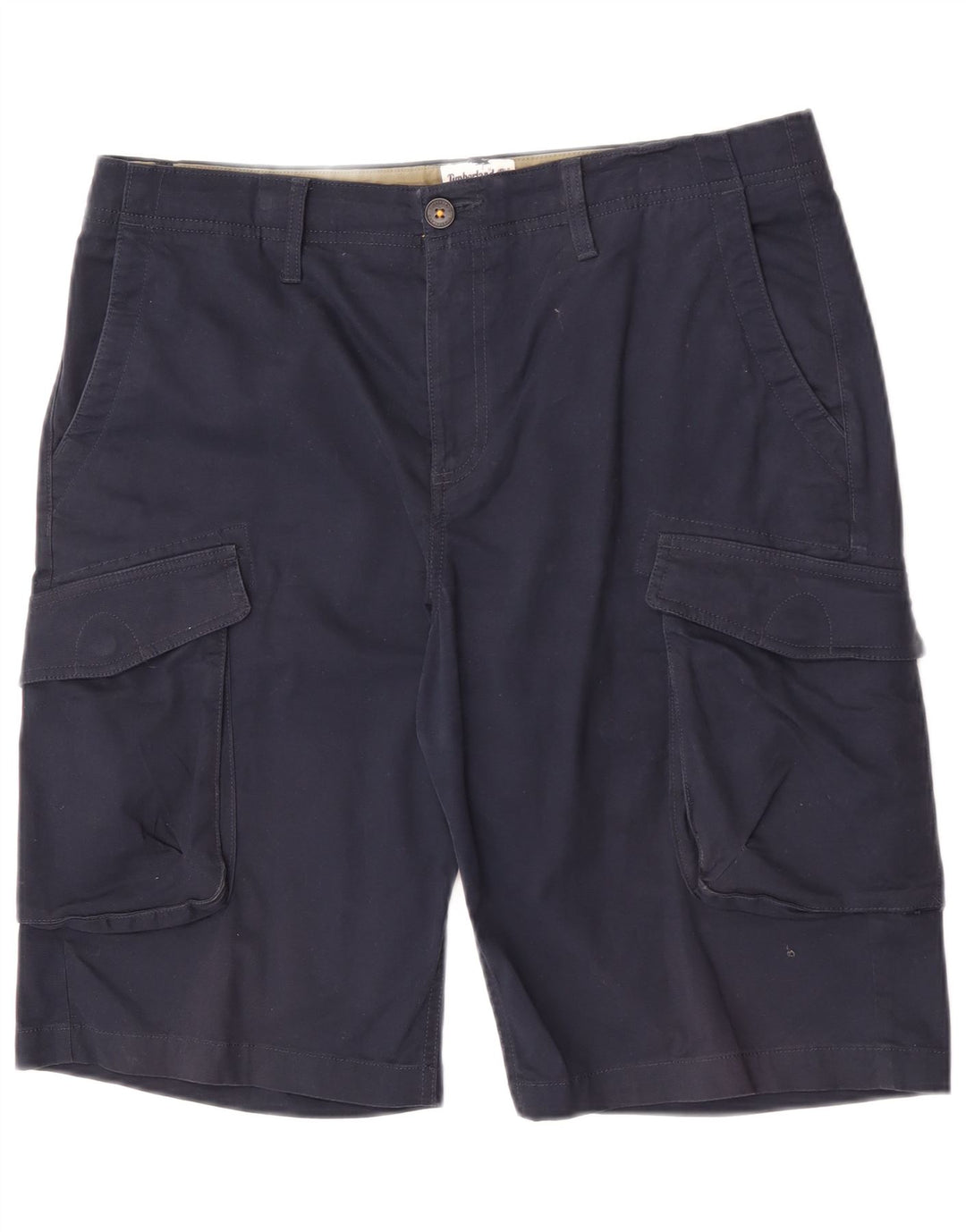 Timberland Mens Cargo Shorts W34 Grande Algodão Azul Marinho