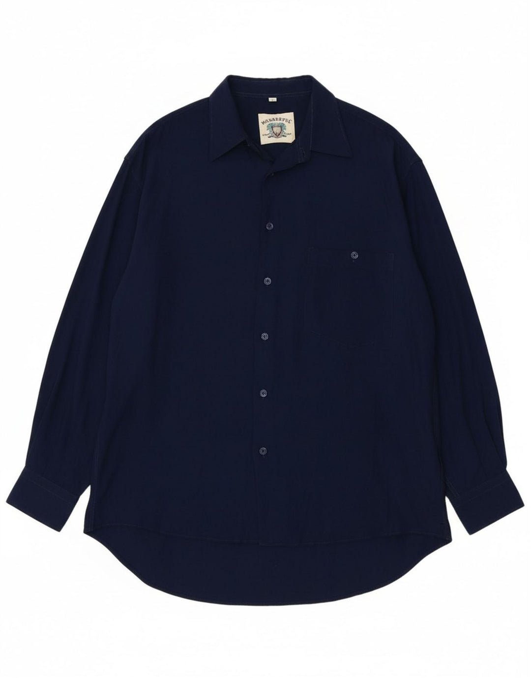 Camisa masculina VINTAGE média azul marinho viscose