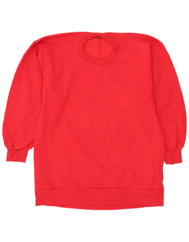 Zara moletom feminino oversized jumper UK 10 pequeno algodão vermelho