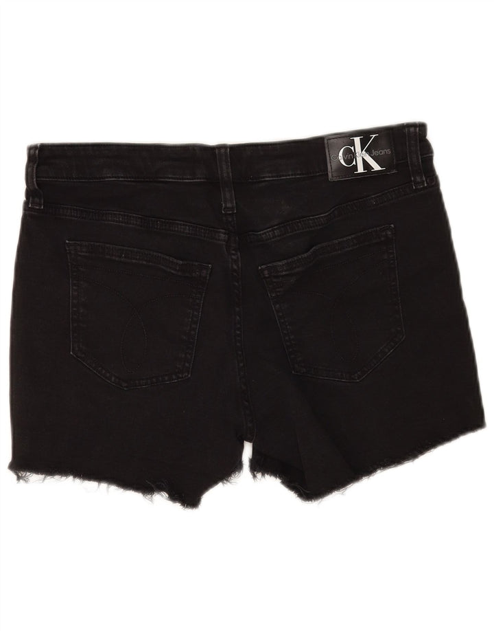 Shorts jeans feminino Calvin Klein W28 médio algodão preto