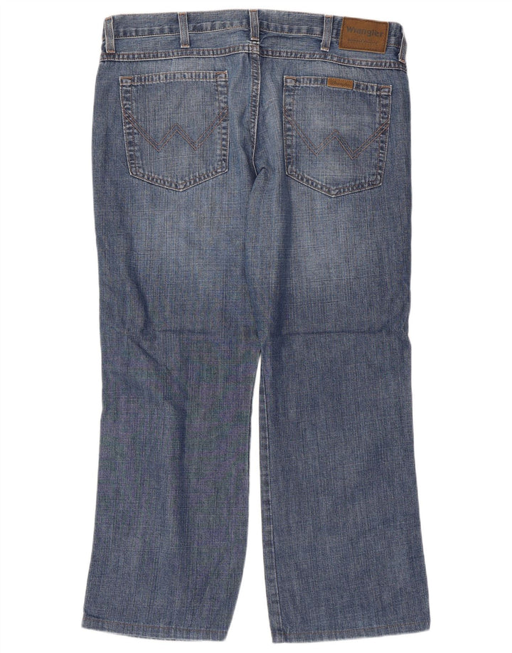 Wrangler Mens Bootcut Jeans W36 L30 Azul Algodão